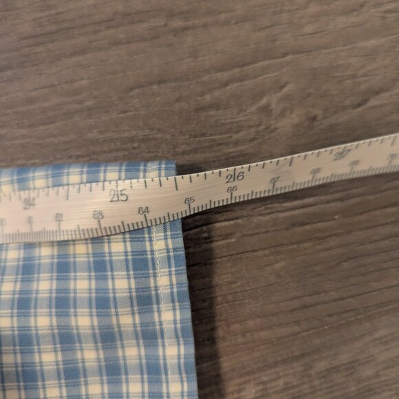 Men's Club Monaco Blue Checkered Button-Up - Picture 7 of 7